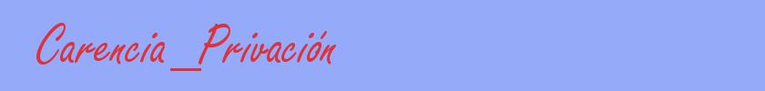 sinónimo de Carencia_Privación