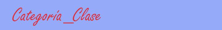 sinónimo de Categoría_Clase