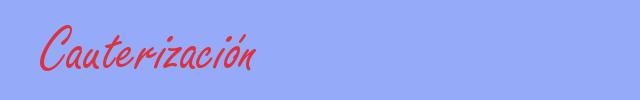 sinónimo de Cauterización