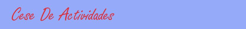 sinónimo de Cese De Actividades