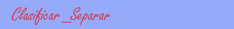 sinónimo de Clasificar_Separar