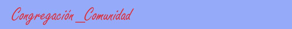 sinónimo de Congregación_Comunidad