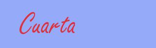 sinónimo de Cuarta