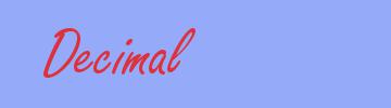 sinónimo de Decimal