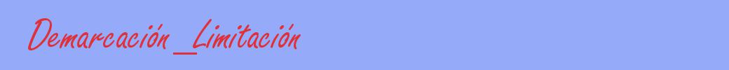 sinónimo de Demarcación_Limitación