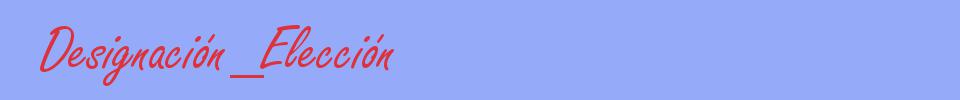 sinónimo de Designación_Elección