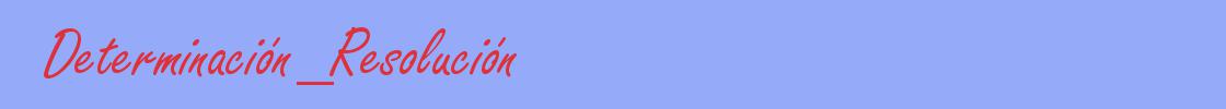 sinónimo de Determinación_Resolución
