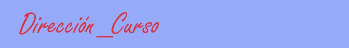 sin&oacute;nimo de Dirección_Curso