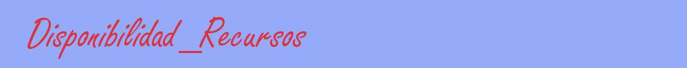 sin&oacute;nimo de Disponibilidad_Recursos