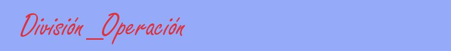 sinónimo de División_Operación
