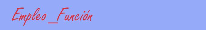 sinónimo de Empleo_Función