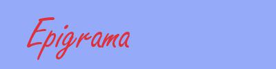 sinónimo de Epigrama