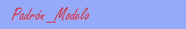 sinónimo de Padrón_Modelo