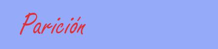sinónimo de Parición