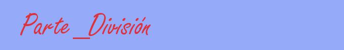 sinónimo de Parte_División