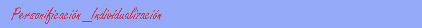 sinónimo de Personificación_Individualización