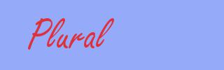 sinónimo de Plural