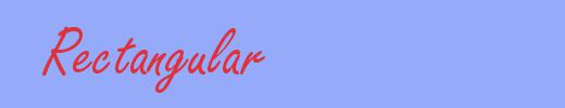 sinónimo de Rectangular