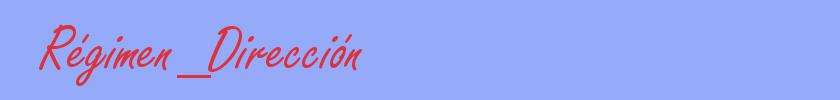 sinónimo de Régimen_Dirección