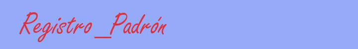 sinónimo de Registro_Padrón