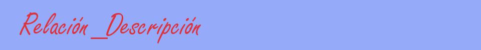 sinónimo de Relación_Descripción