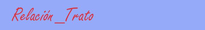 sinónimo de Relación_Trato