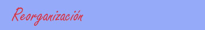 sinónimo de Reorganización