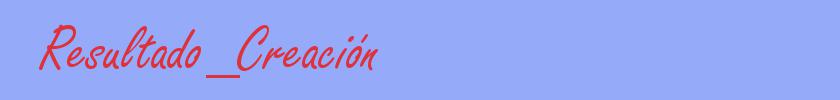 sinónimo de Resultado_Creación