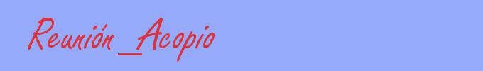 sinónimo de Reunión_Acopio